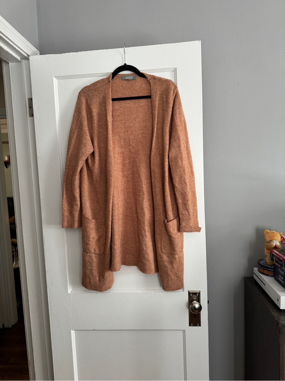 Open-Front Cozy Knit Cardigan Sweater